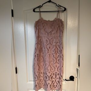 Blush Pink Bardot Dress
